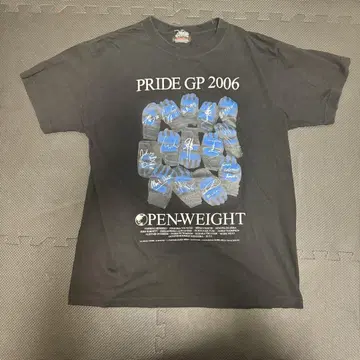 PRIDE GP 2006 당시 상품 티셔츠 미르코 마크 헌트 노게이라