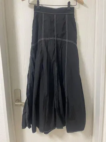 rienda 나일론 스티치 롱 스커트 S