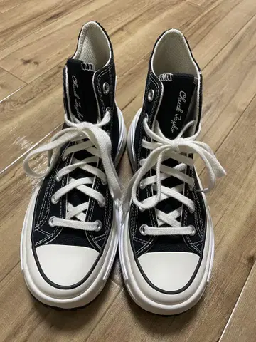 한국 한정판 컨버스 컨버스 랜스타 하이컷 스니커즈 블랙 23.5cm
