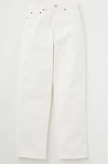 MOUSSY 플레인 진 컬러 스트레이트 24 화이트
