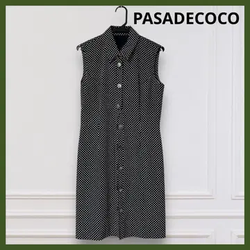 PASADECOCO 도트 무늬 슬리브리스 원피스