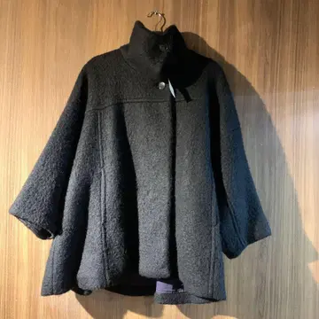 unaca 모헤어 코트 블랙 히노키