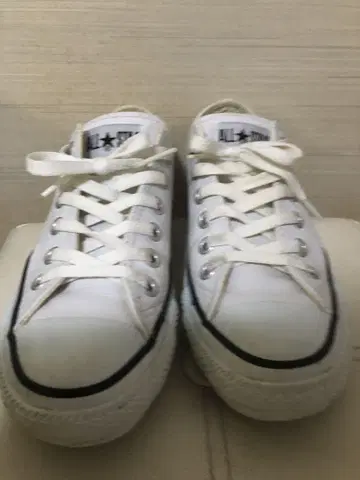 컨버스 올스타 가죽 화이트 OX 23.5cm