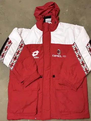 lotto 축구 자켓 레드 화이트 AC 밀라노 90s 스트릿