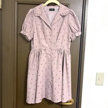 evelyn 하트 무늬 미니 원피스 지뢰계