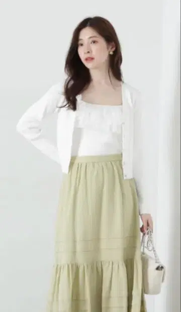PROPORTION BODY DRESSING 튤이 있는 앙상블 니트