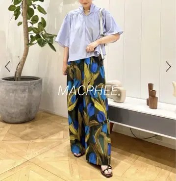 24SS MACPHEE 코튼 브로드 개더 블라우스