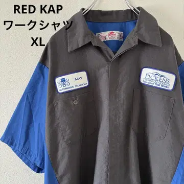 RED CAP 레드 캡 워크 셔츠 반팔 오픈 카라 셔츠 미국 빈티지 의류
