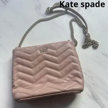 kate spade 가죽 퀼팅 체인 핑크 숄더백
