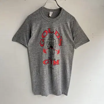 80s 골드짐 싱글 스티치 티셔츠 빈티지 T USA제 마블링
