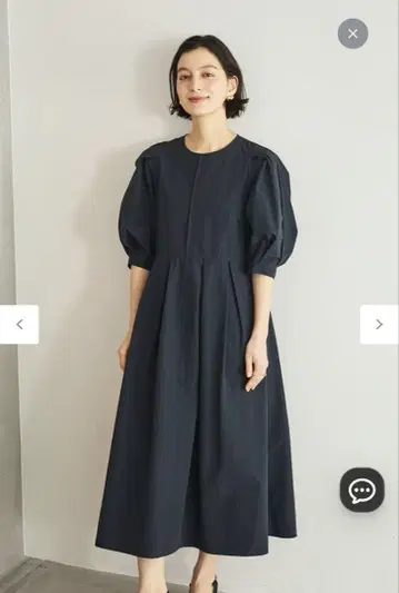 #Newans [발수 가공/세탁기 사용 가능] 퍼프 슬리브 플레어 원피스