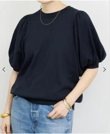 미사용 로버 18G Gathered Sleeve Top