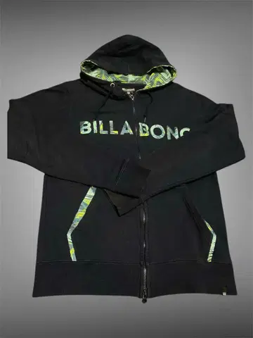 BILLABONG 집업 후드티 블랙/그린
