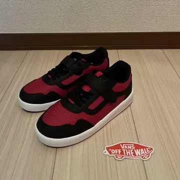 VANS 레드 블랙 스니커즈 21cm