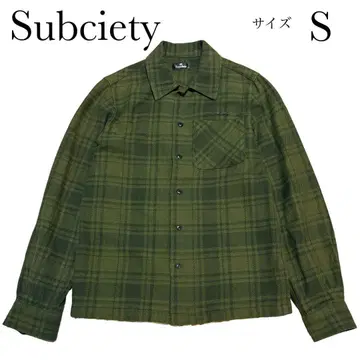 Subciety 체크 무늬 긴팔 셔츠 S 사이즈