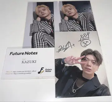 MADKID KAZUKI 사진 친필 사인 포함 브로마이드 명함 카드
