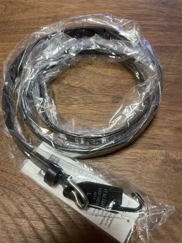 유니클로 U 내로우 롱 가죽 벨트 블랙 L