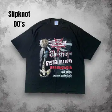 00s Slipknot SOAD 빈티지 티셔츠 메탈 USA 투어 T