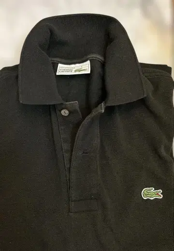 Lacoste 블랙 신사 반팔 피케 셔츠 프랑스제
