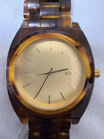 NIXON 브라운 링크 팔찌 시계