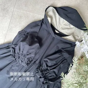 후드 부착 원피스/네이비