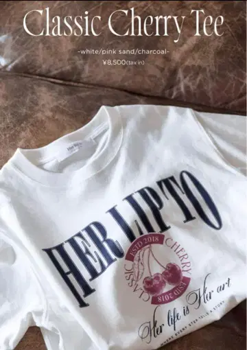 herlipto classic cherry tee 화이트