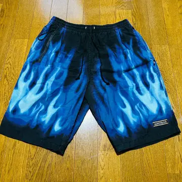미 90s AIR WALK 파이어 패턴 하프 팬츠 빈티지 M