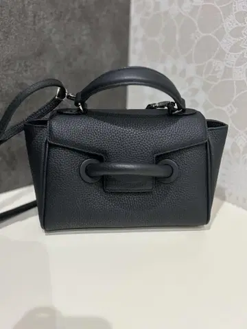 VASIC 블랙 가죽 핸드백 ever mini mini