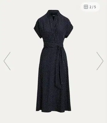 LAUREN RALPH LAUREN 폴카 도트 벨트 원피스