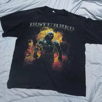 구제 의류 Disturbed Tour 2008 티셔츠 밴딩 메탈