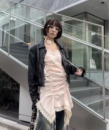 pellicule satin gather long op 개더 원피스