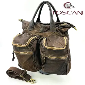 이탈리아제 TOSCANI 2WAY 카프 가죽 핸드백 숄더백