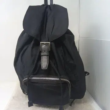 에네스베 보야주 백팩 나일론 복조리 로고 블랙