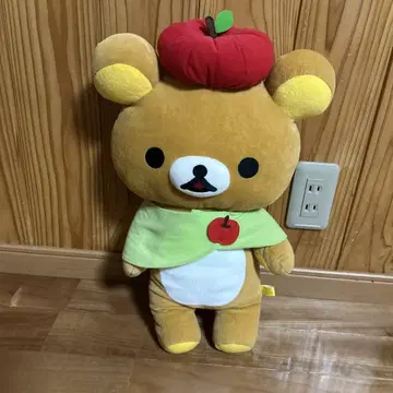 리락쿠마 봉제 인형 사과 모자 약 30cm
