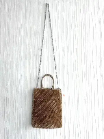 골드 비즈 파티 백 약 23-24cm