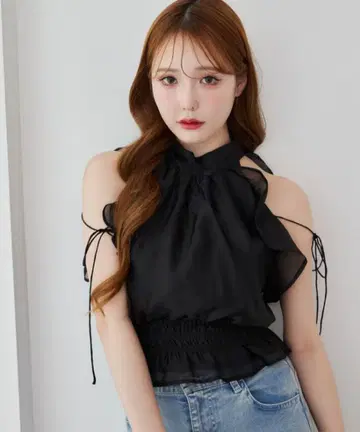 블라우스 셔츠 아메스리 백 리본 블라우스 여성용