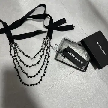 ann demeulemeester 블랙 비즈 4연 목걸이