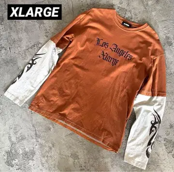 XLARGE 엑스라지 소매 프린트 절개 롱 T 긴팔 티셔츠