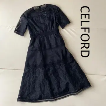 CELFORD 셀포드 원피스 레이스 세레모니 드레스 블랙 36