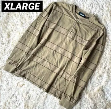 XLARGE 엑스라지 긴팔 피케 셔츠 원포인트 로고 자수 로고 M