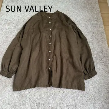 SUN VALLEY 2way 개더 풀오버 블라우스 린넨