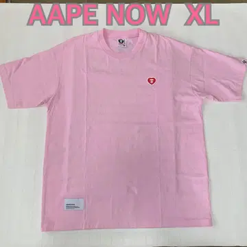 AAPE NOW HEART TEE 하트 모양 러버 와펜 티셔츠 XL
