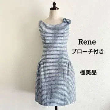 컨디션 최상] Rene TISSUE 사 리본 브로치 포함 원피스 (32)