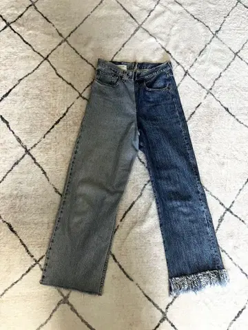 SALE 세일 [77circa 리메이크 데님 팬츠 비대칭 디자인 인기
