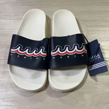 MARINE 비치 샌들 네이비/화이트