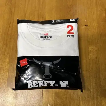 Hanes BEEFY-T 화이트 XL 사이즈 2장 세트