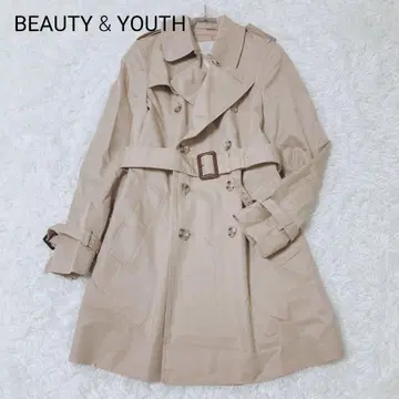 뷰티 앤 유스 트렌치코트 M 사이즈 베이지 아우터 벨트