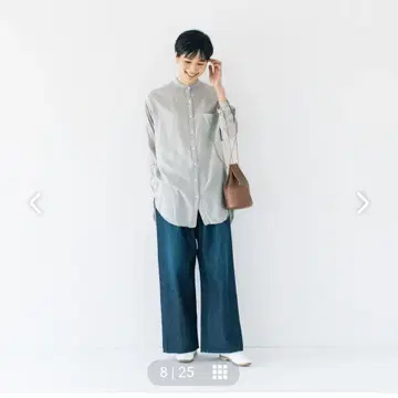 북유럽 생활용품점 깔끔한 인택 와이드 데님 L 사이즈