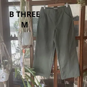 B Three 올리브 그린 치노 팬츠 사이드 포켓 부착 정가 20790