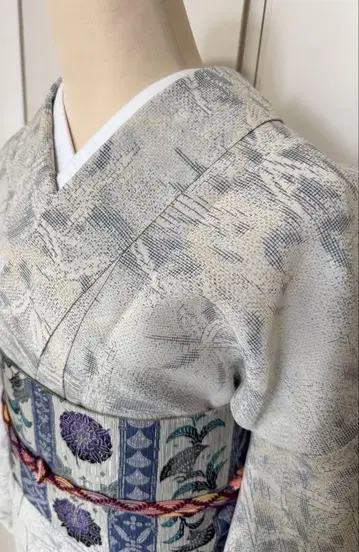 여름 기모노 여름 토카마치 쓰무기 시원한 대나무 무늬